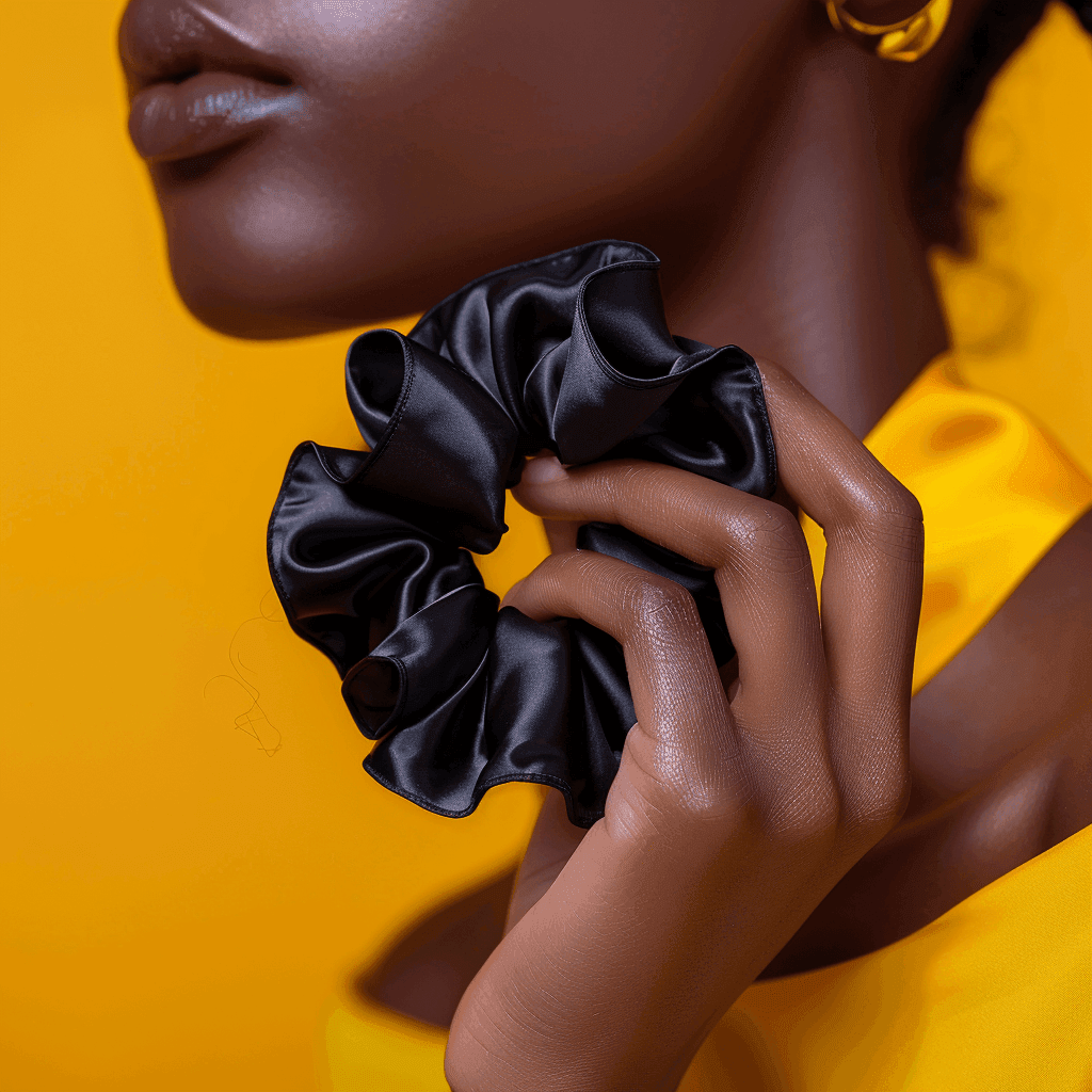Chouchou en soie 6cm Pack de 6 (Scrunchie) - Prestiglow™