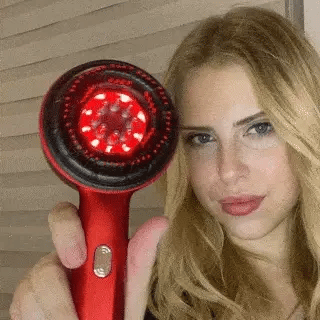 Brosse LED Rouge Croissance Capillaire